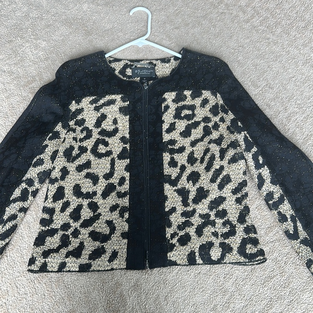 St. John couture Leopard print Jacket